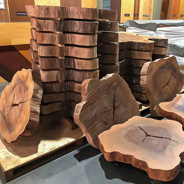 rondelles Pitomba Scierie Beaumont bois massif